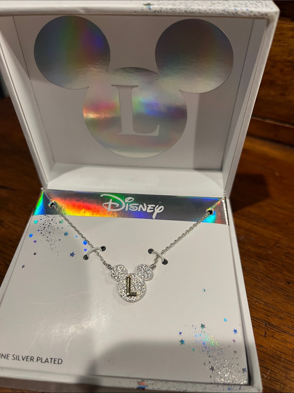 Disney Mickey shaped L necklace